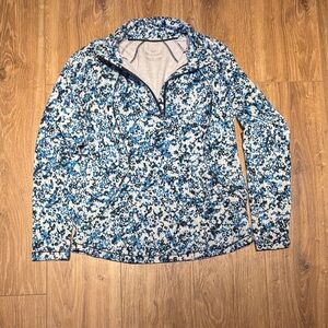 Talbots Blue and White floral pullover